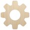 Gear Solid Unfinished Wood Shape Piece Cutout for DIY Craft Projects
